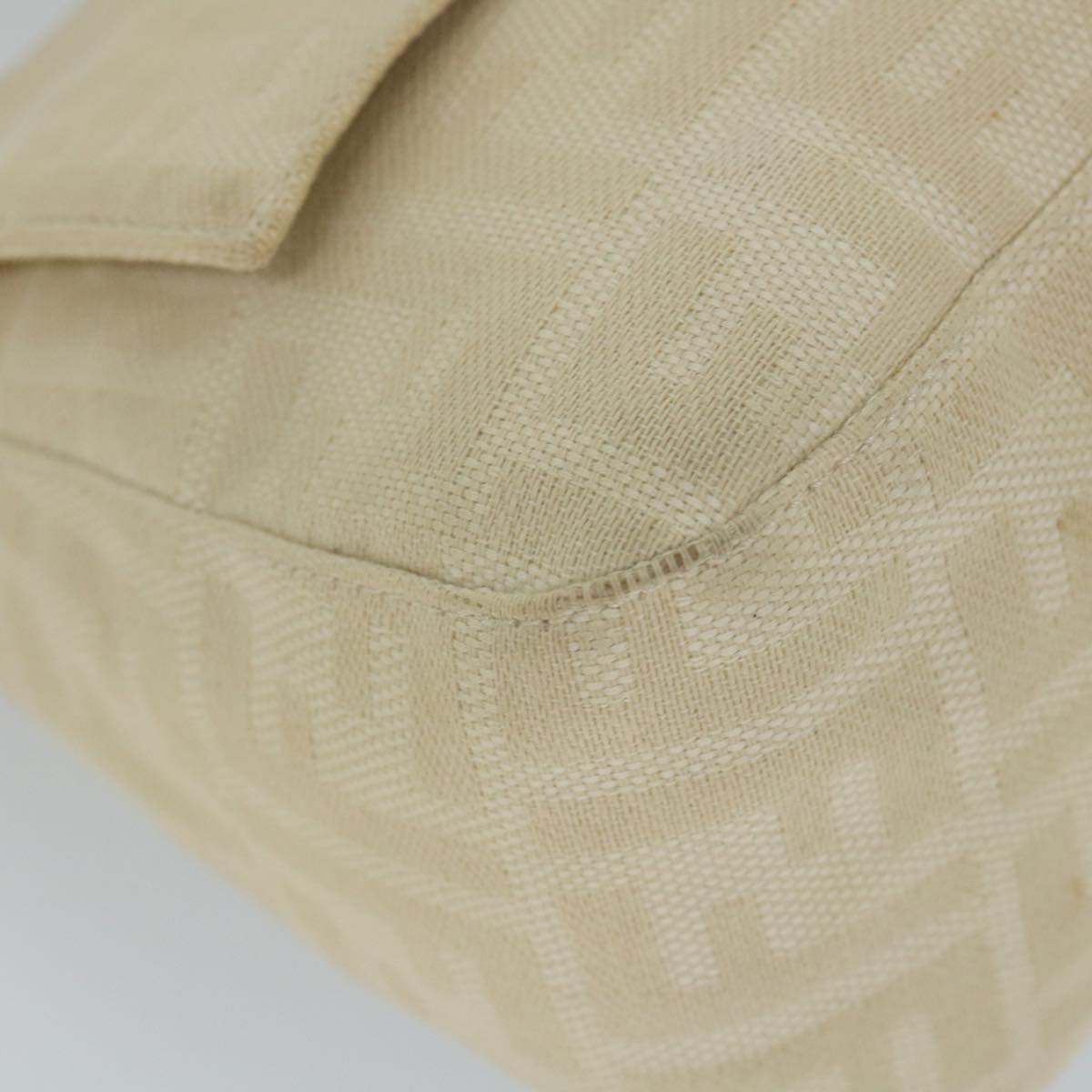 FENDI Zucca Canvas Mamma Baguette Shoulder Bag Beige yk9224