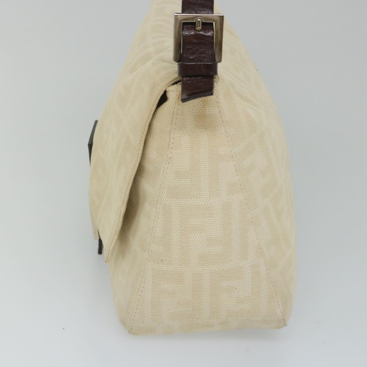 FENDI Zucca Canvas Mamma Baguette Shoulder Bag Beige yk9224