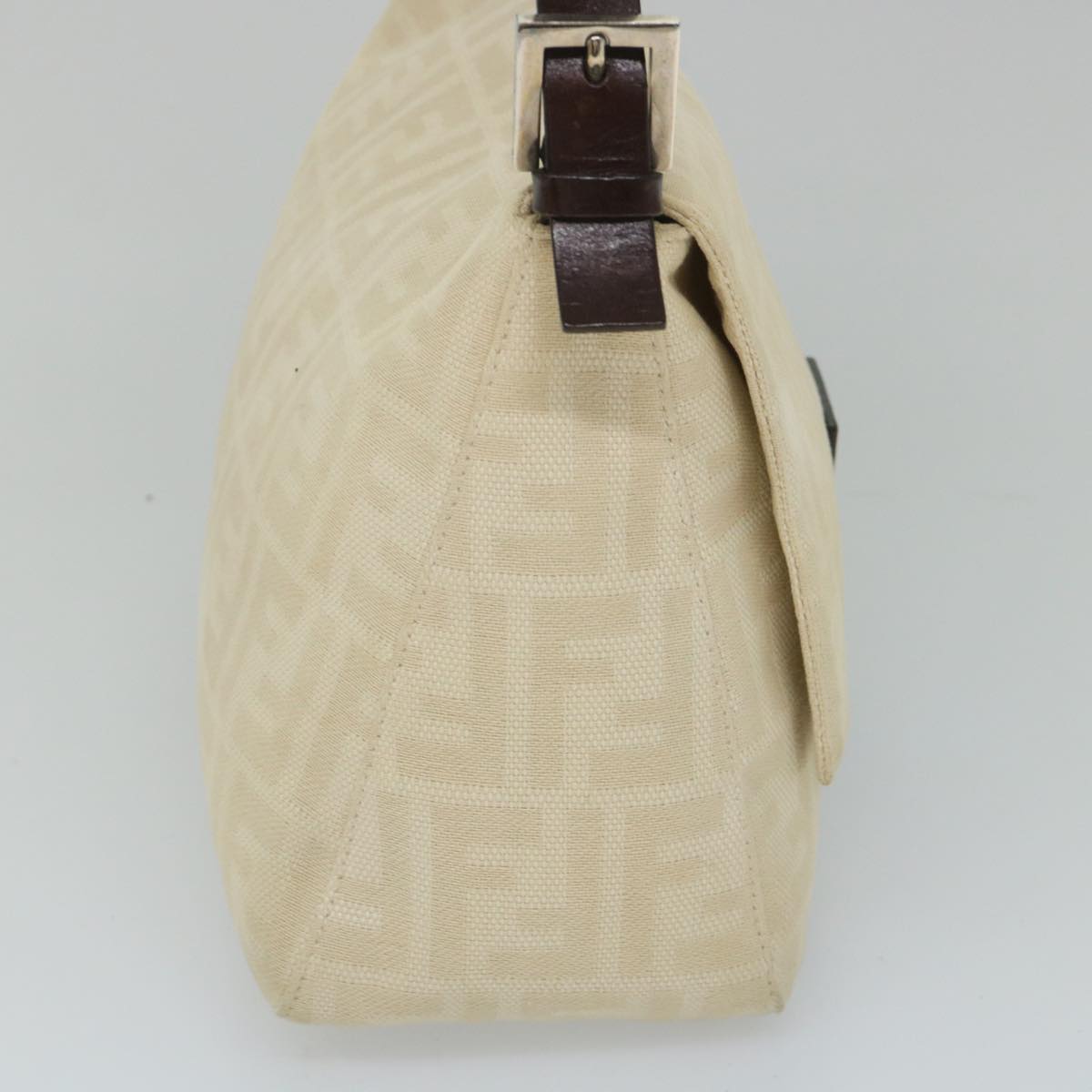 FENDI Zucca Canvas Mamma Baguette Shoulder Bag Beige yk9224