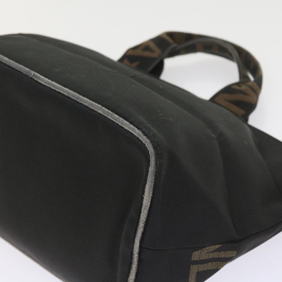 FENDI Hand Bag Canvas Black yk9264