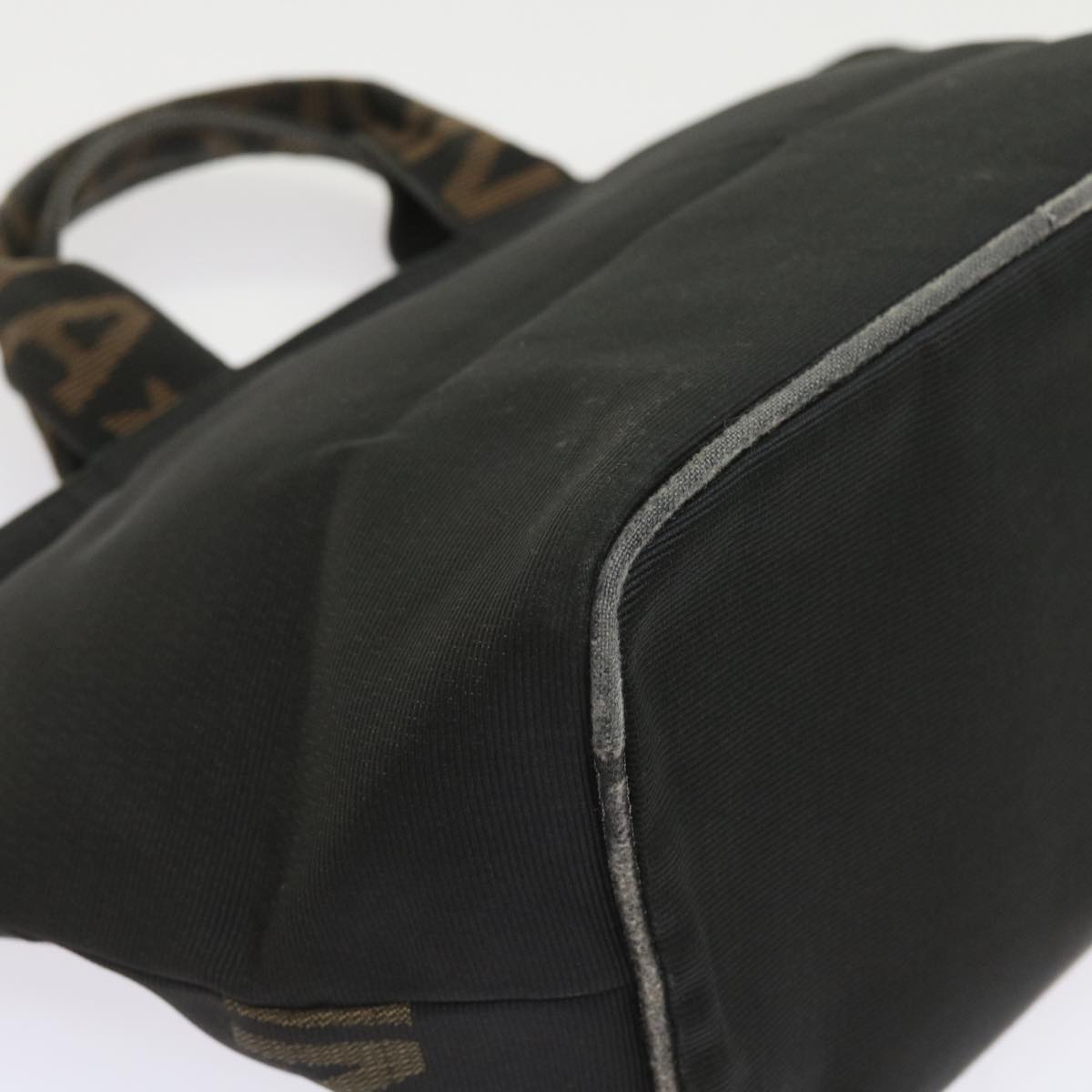 FENDI Hand Bag Canvas Black yk9264