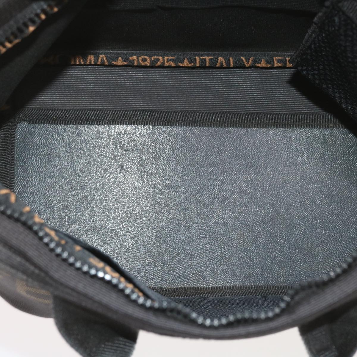 FENDI Hand Bag Canvas Black yk9264
