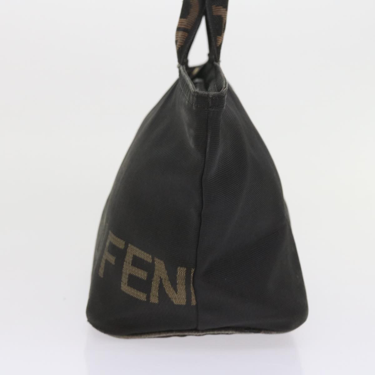 FENDI Hand Bag Canvas Black yk9264