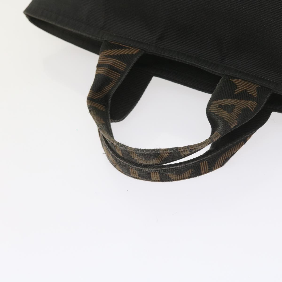 FENDI Hand Bag Canvas Black yk9264