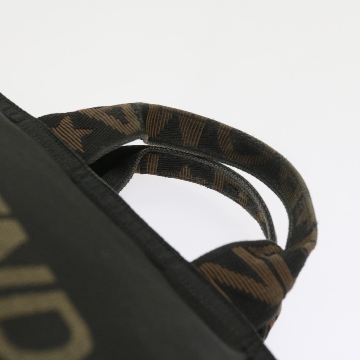 FENDI Hand Bag Canvas Black yk9264