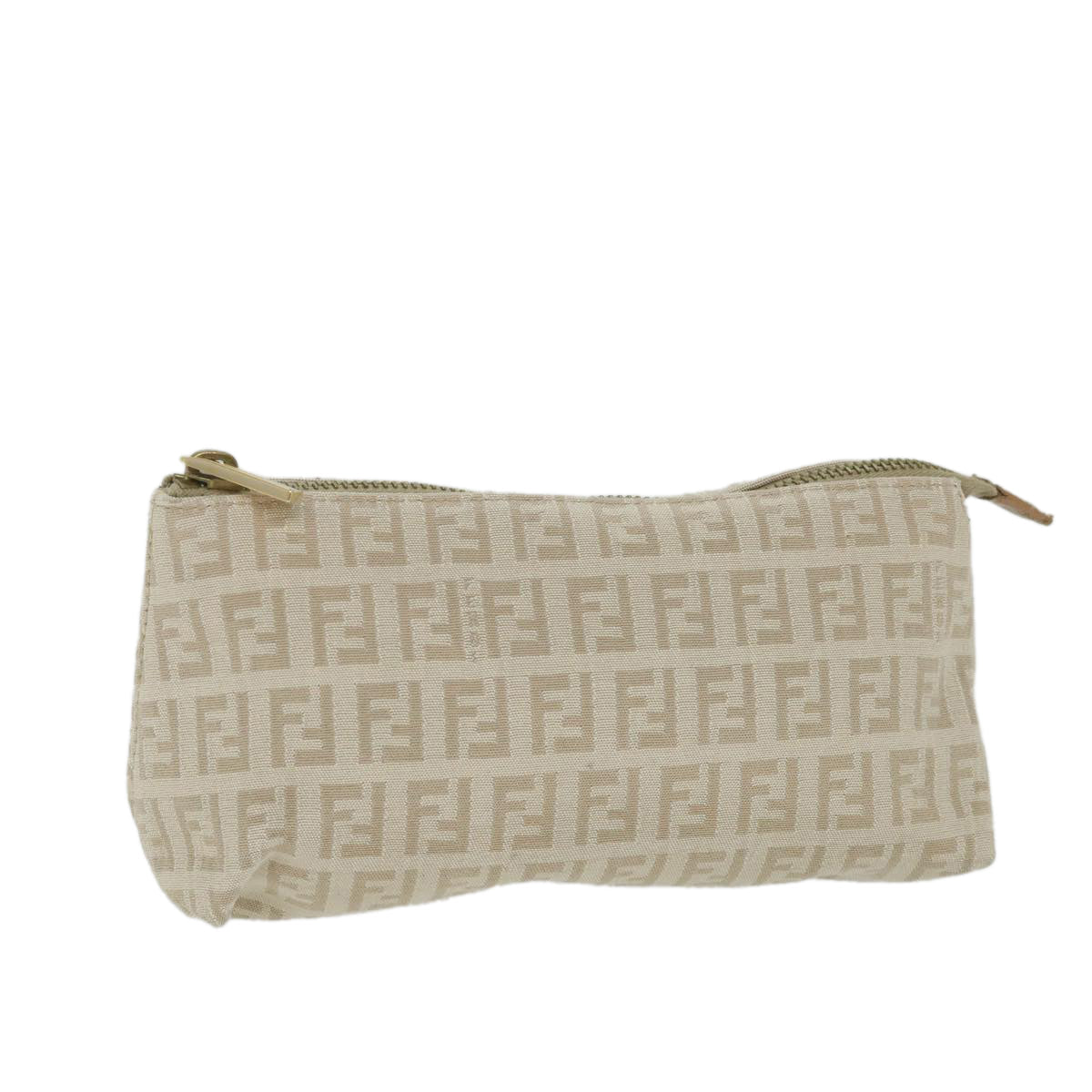 FENDI Zucchino Canvas Pouch Beige yk9285