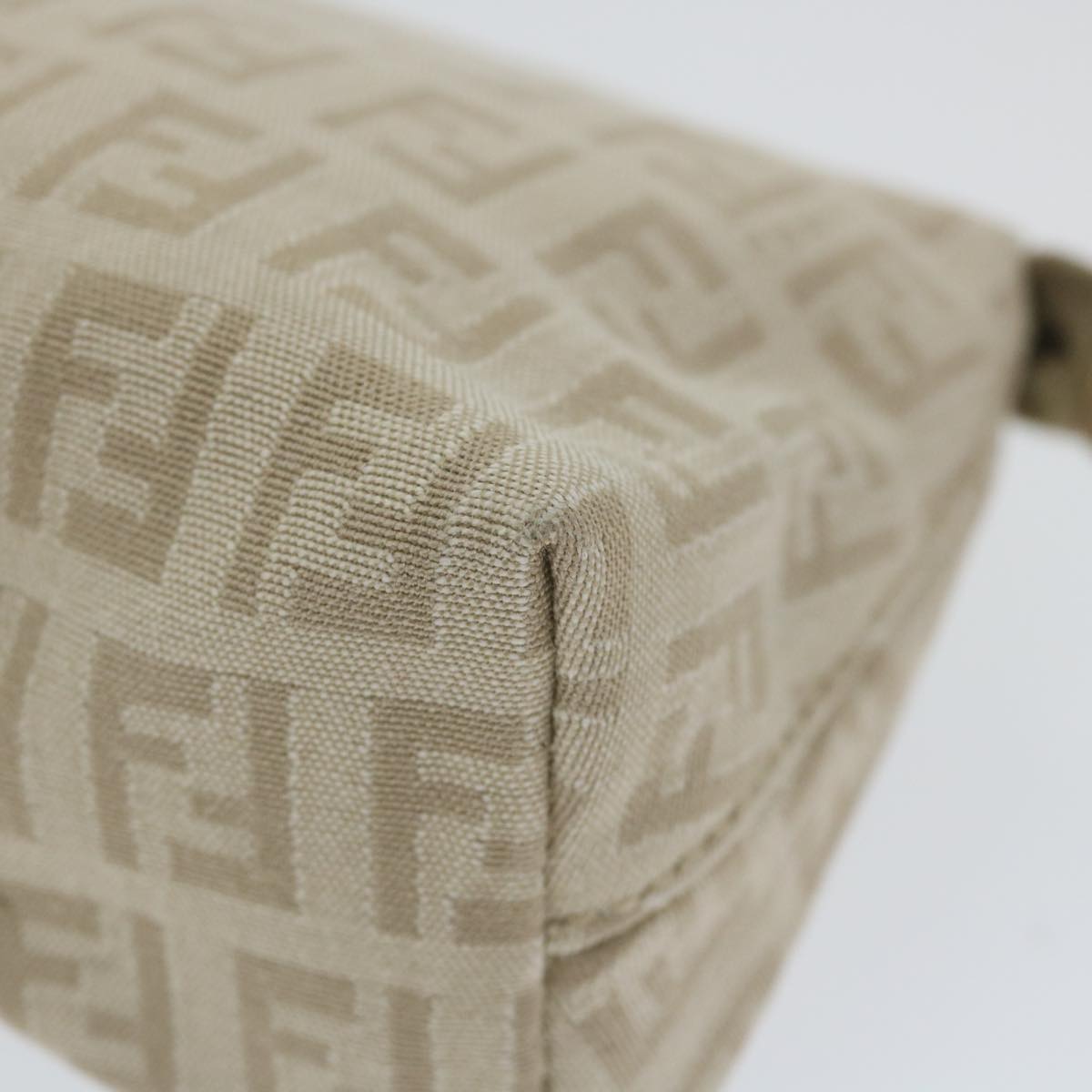 FENDI Zucchino Canvas Pouch Beige yk9285