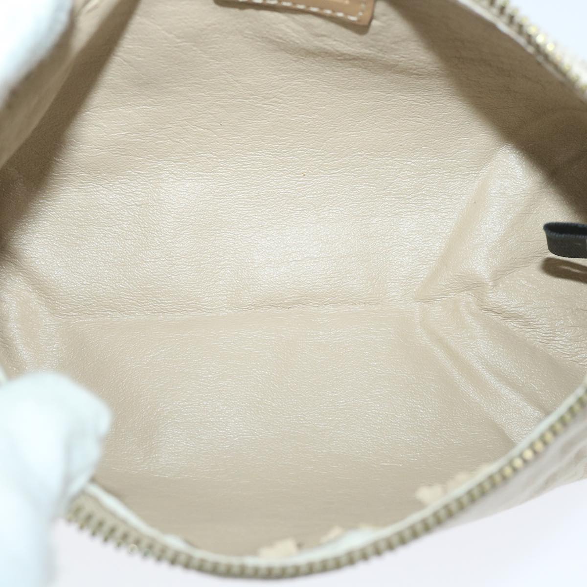 FENDI Zucchino Canvas Pouch Beige yk9285
