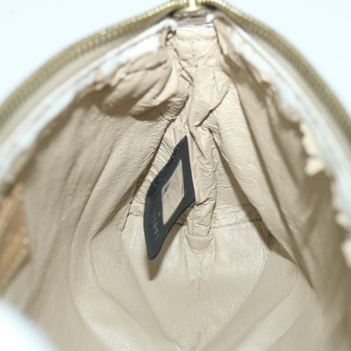 FENDI Zucchino Canvas Pouch Beige yk9285