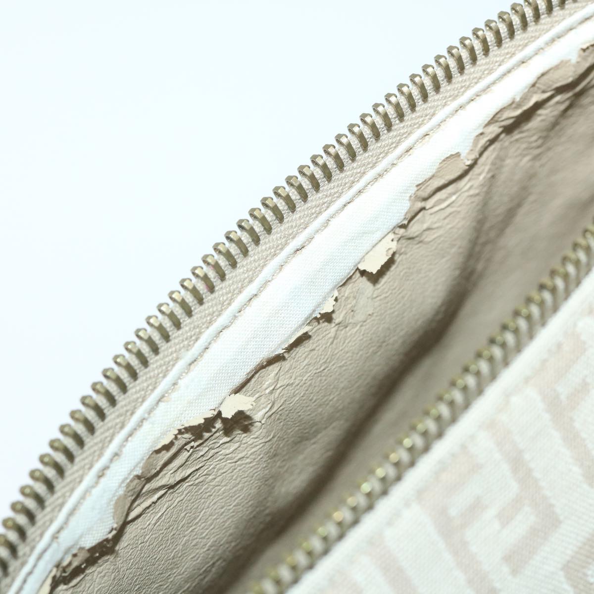 FENDI Zucchino Canvas Pouch Beige yk9285