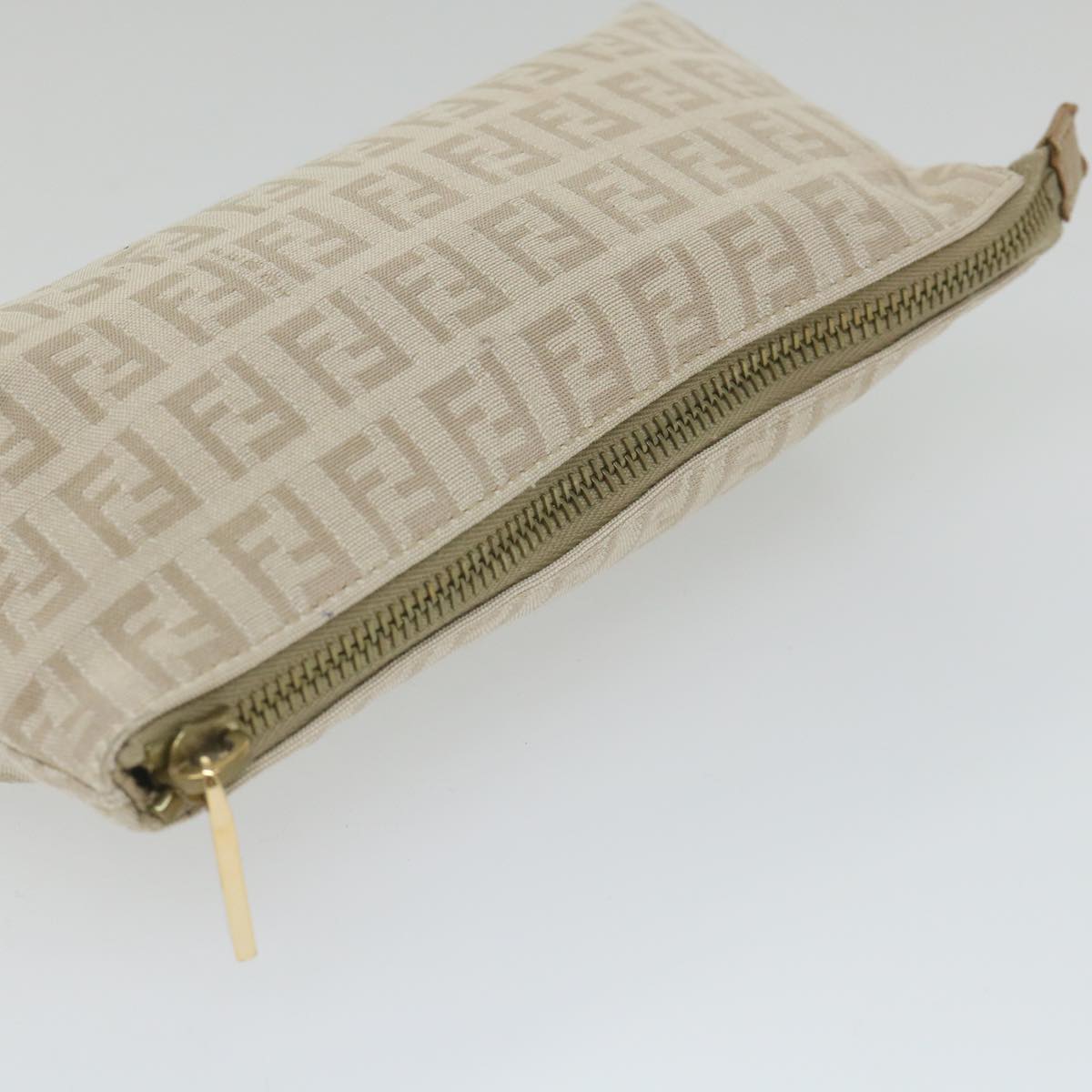 FENDI Zucchino Canvas Pouch Beige yk9285