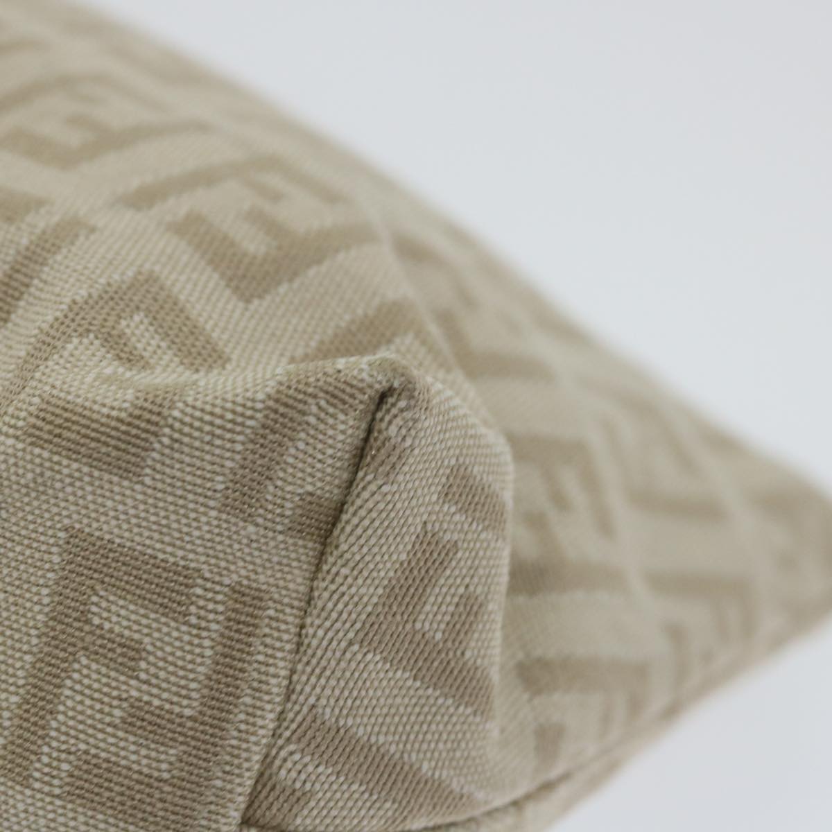 FENDI Zucchino Canvas Pouch Beige yk9285