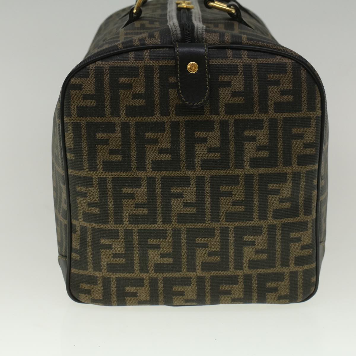 FENDI Zucca Canvas Boston Bag Black Brown 279 255090 049 yk9394