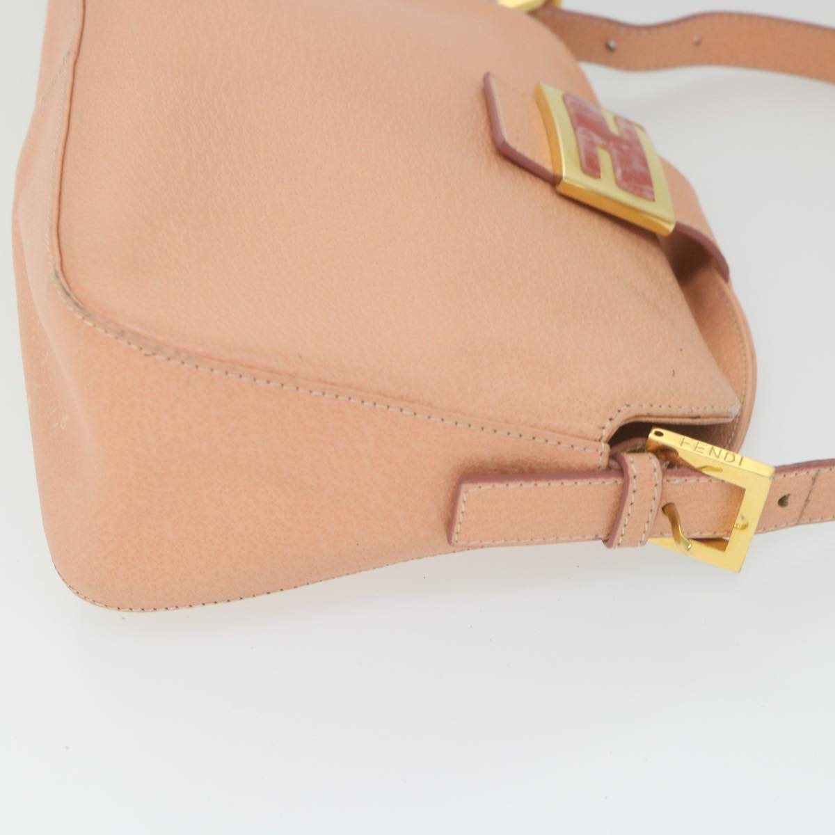 FENDI Mamma Baguette Shoulder Bag Leather Pink 2373 26725 018 yk9474