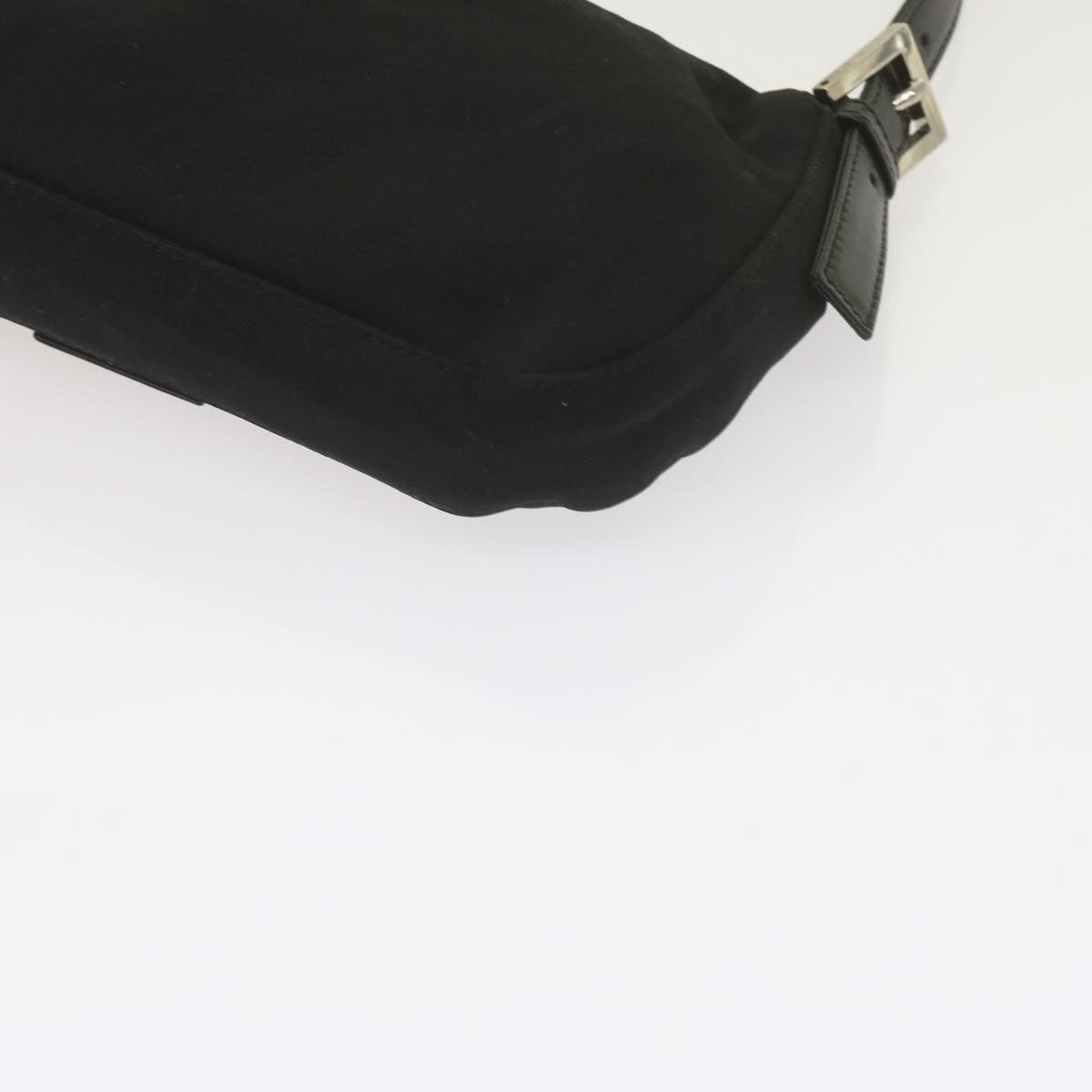 FENDI Mamma Baguette Shoulder Bag Nylon Black yk9545