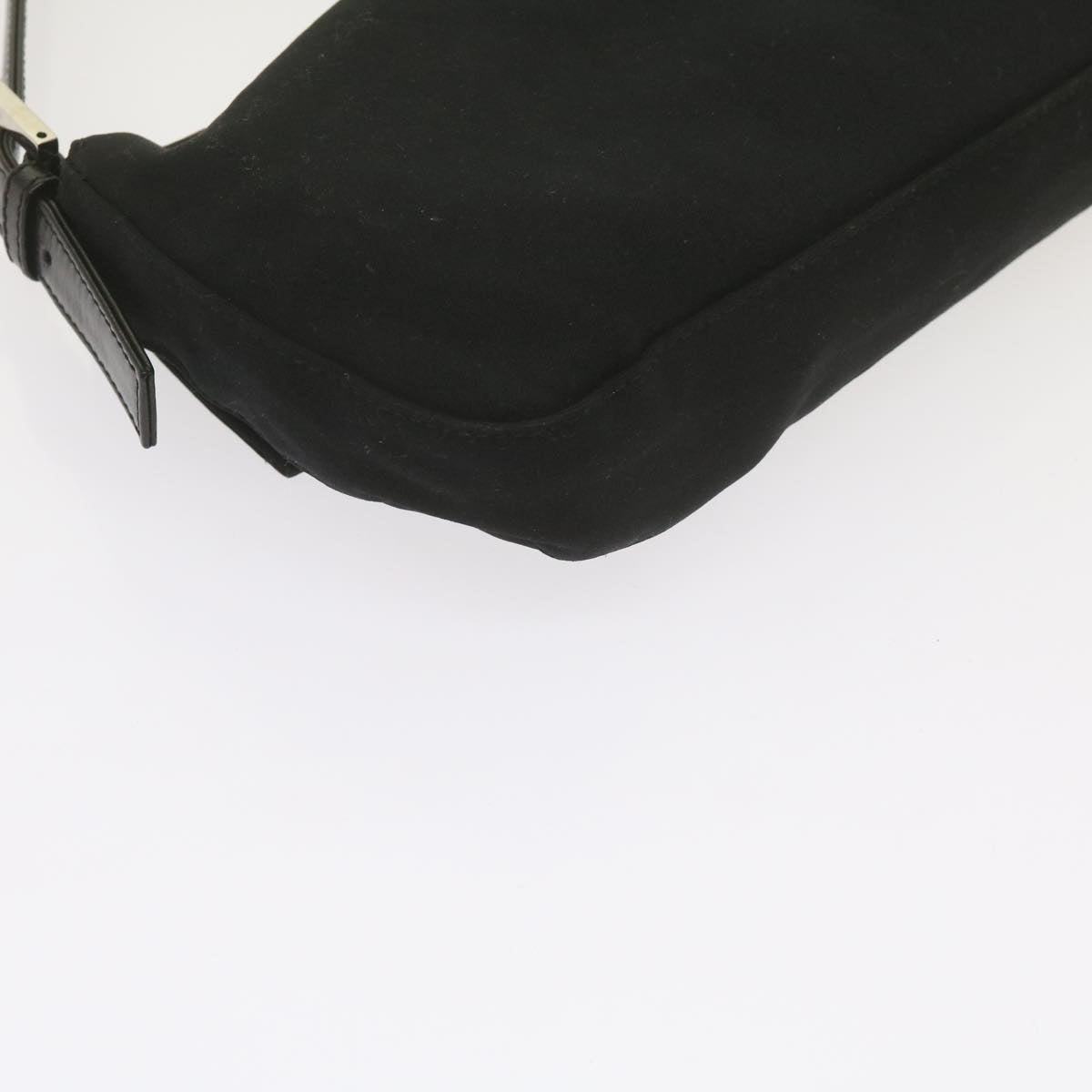 FENDI Mamma Baguette Shoulder Bag Nylon Black yk9545