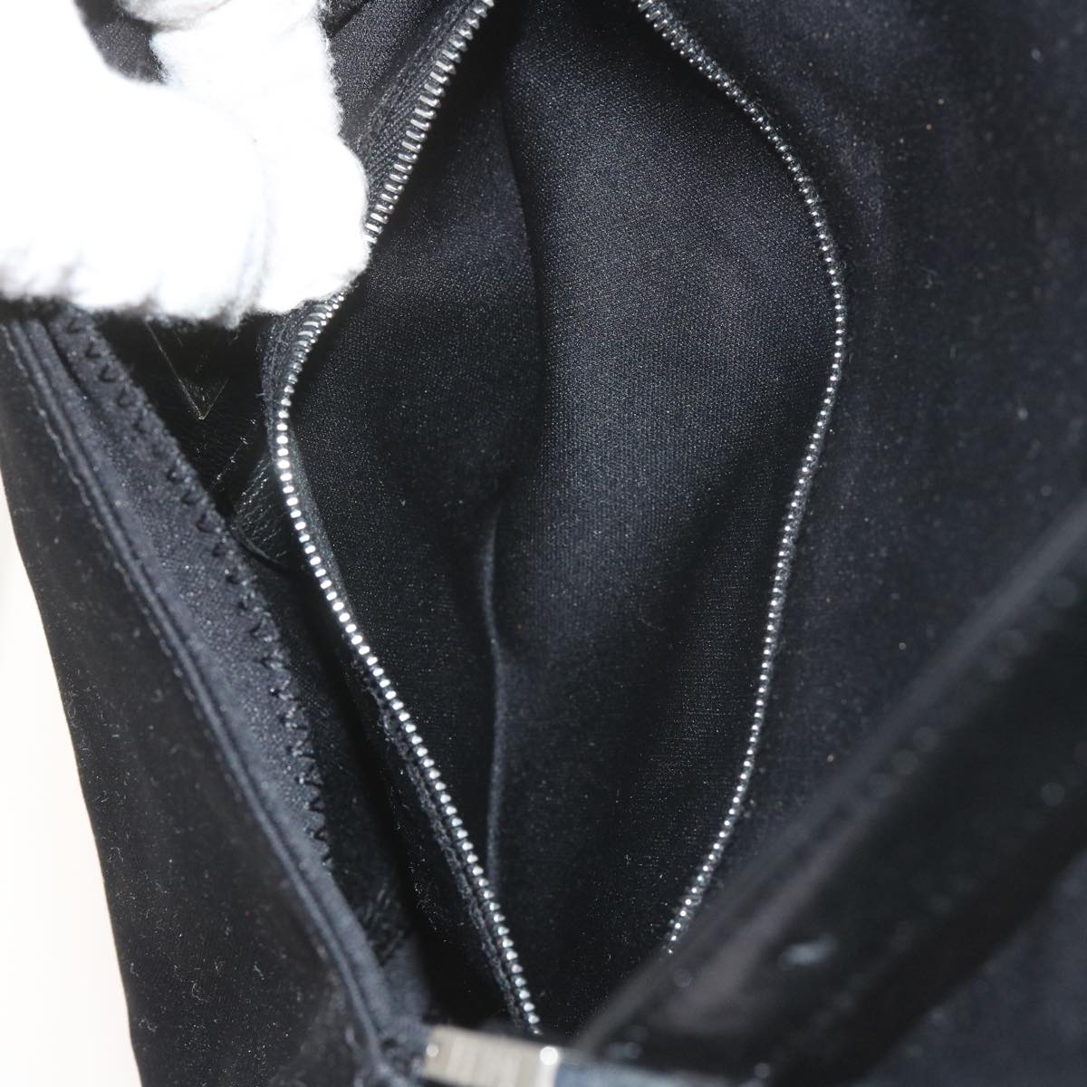 FENDI Mamma Baguette Shoulder Bag Nylon Black yk9545
