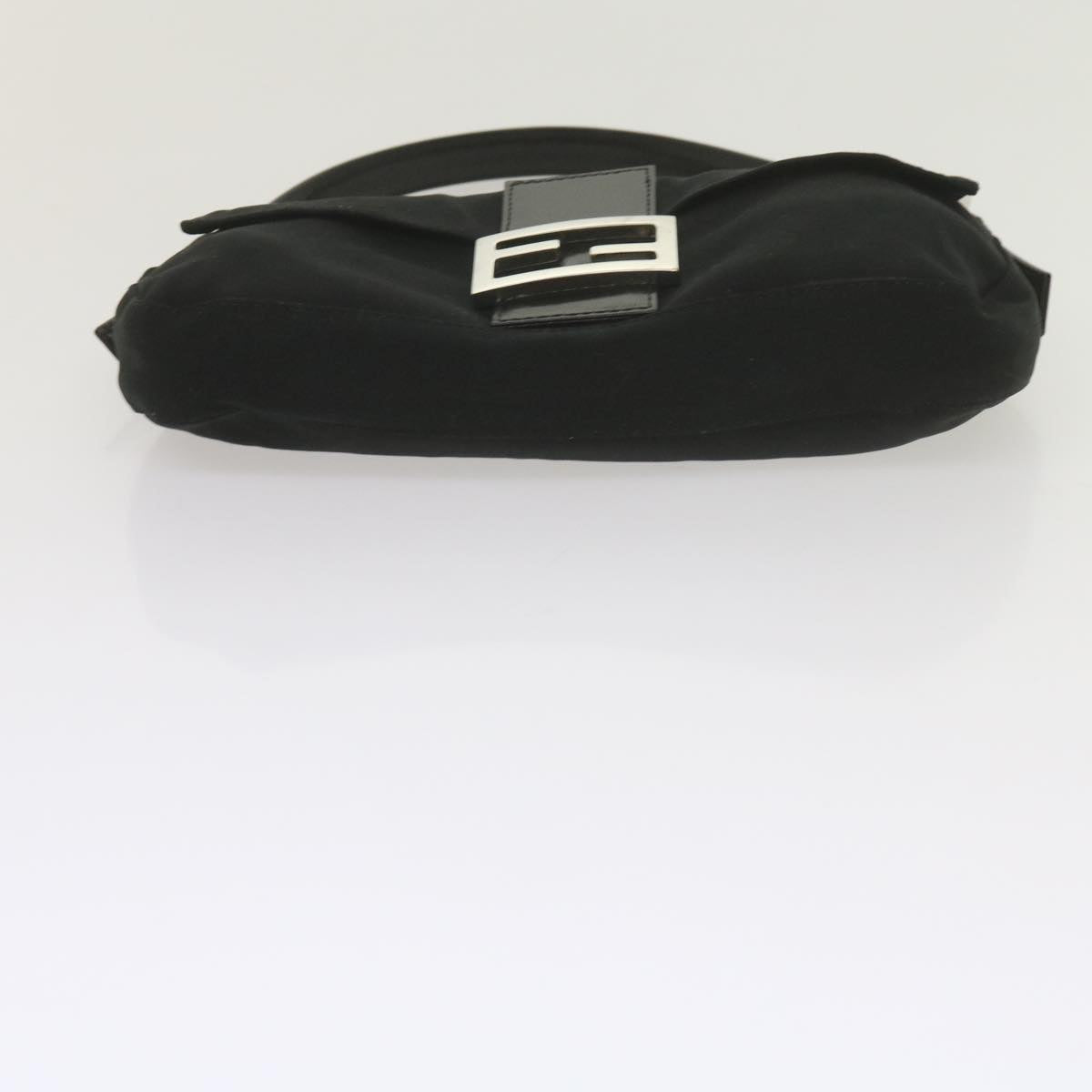 FENDI Mamma Baguette Shoulder Bag Nylon Black yk9545