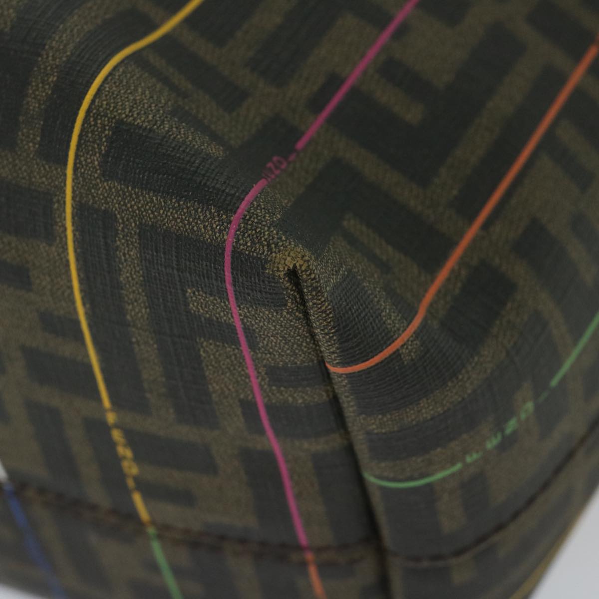 FENDI Zucca Canvas Tote Bag Brown Black yk9679