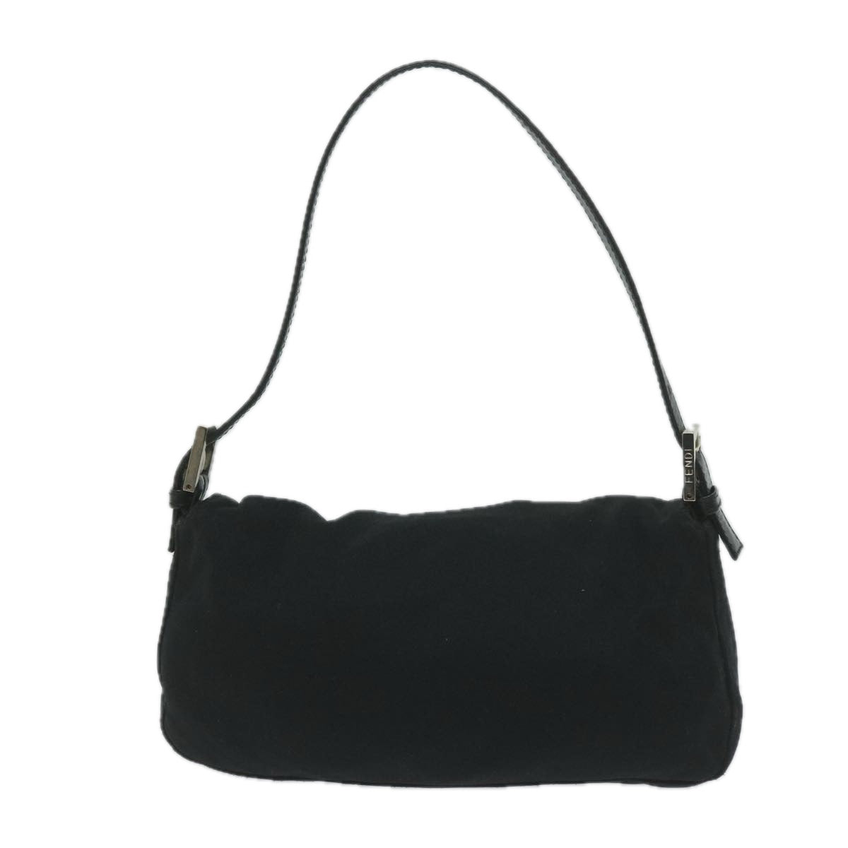 FENDI Mamma Baguette Shoulder Bag Nylon Black 2355 26424 008 yk9685