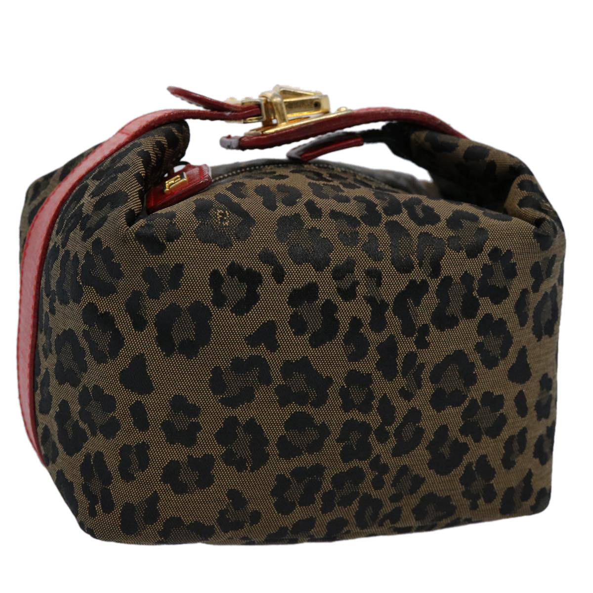 FENDI Hand Pouch Canvas Brown yk9727