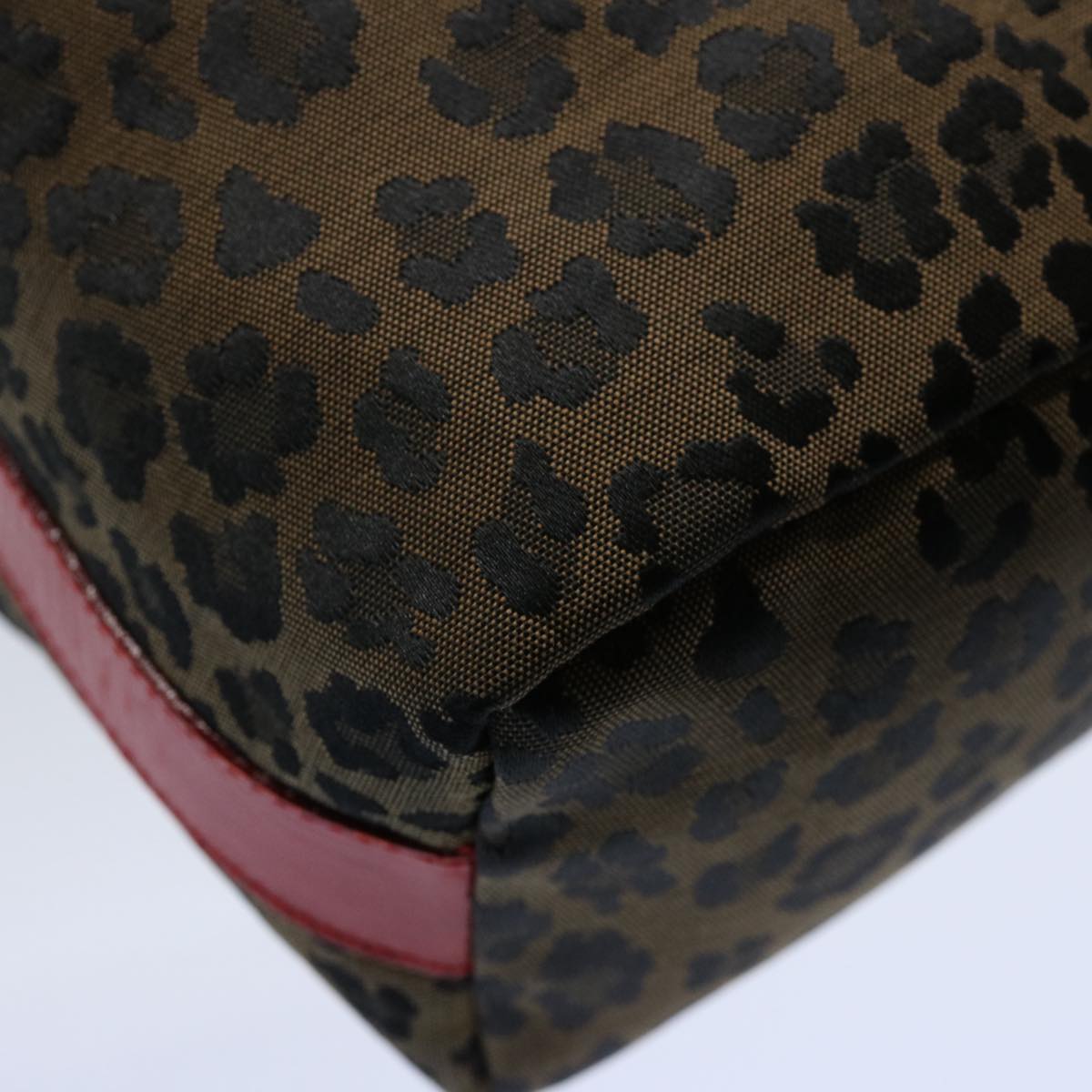 FENDI Hand Pouch Canvas Brown yk9727