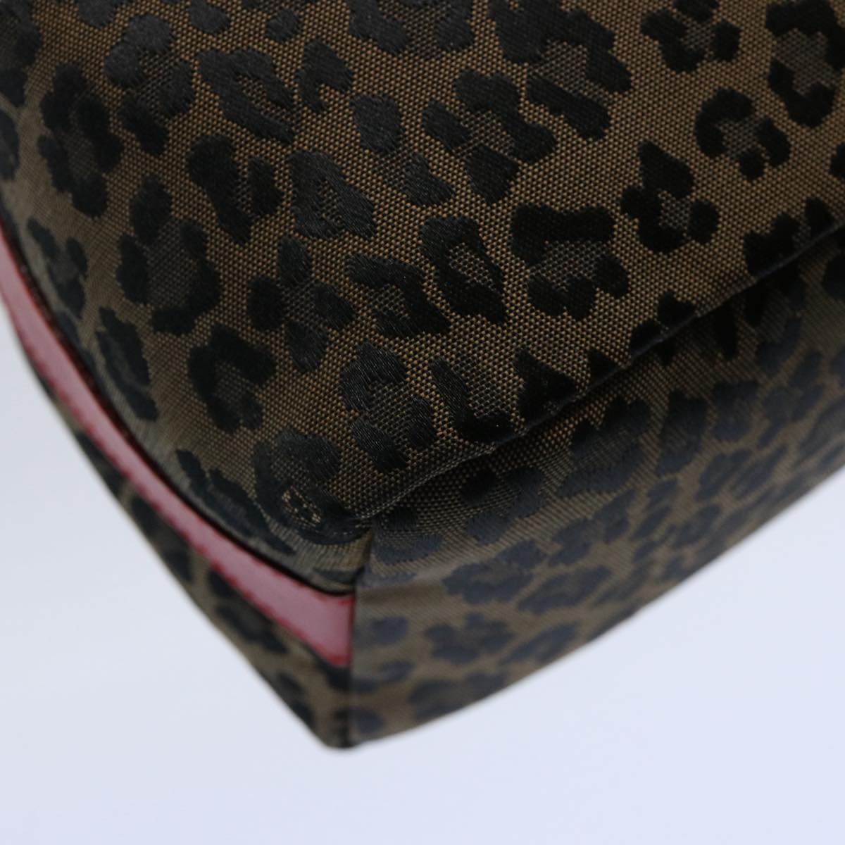 FENDI Hand Pouch Canvas Brown yk9727