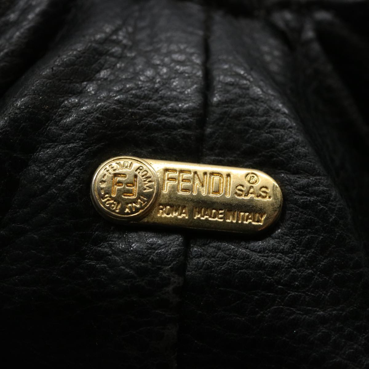 FENDI Hand Pouch Canvas Brown yk9727