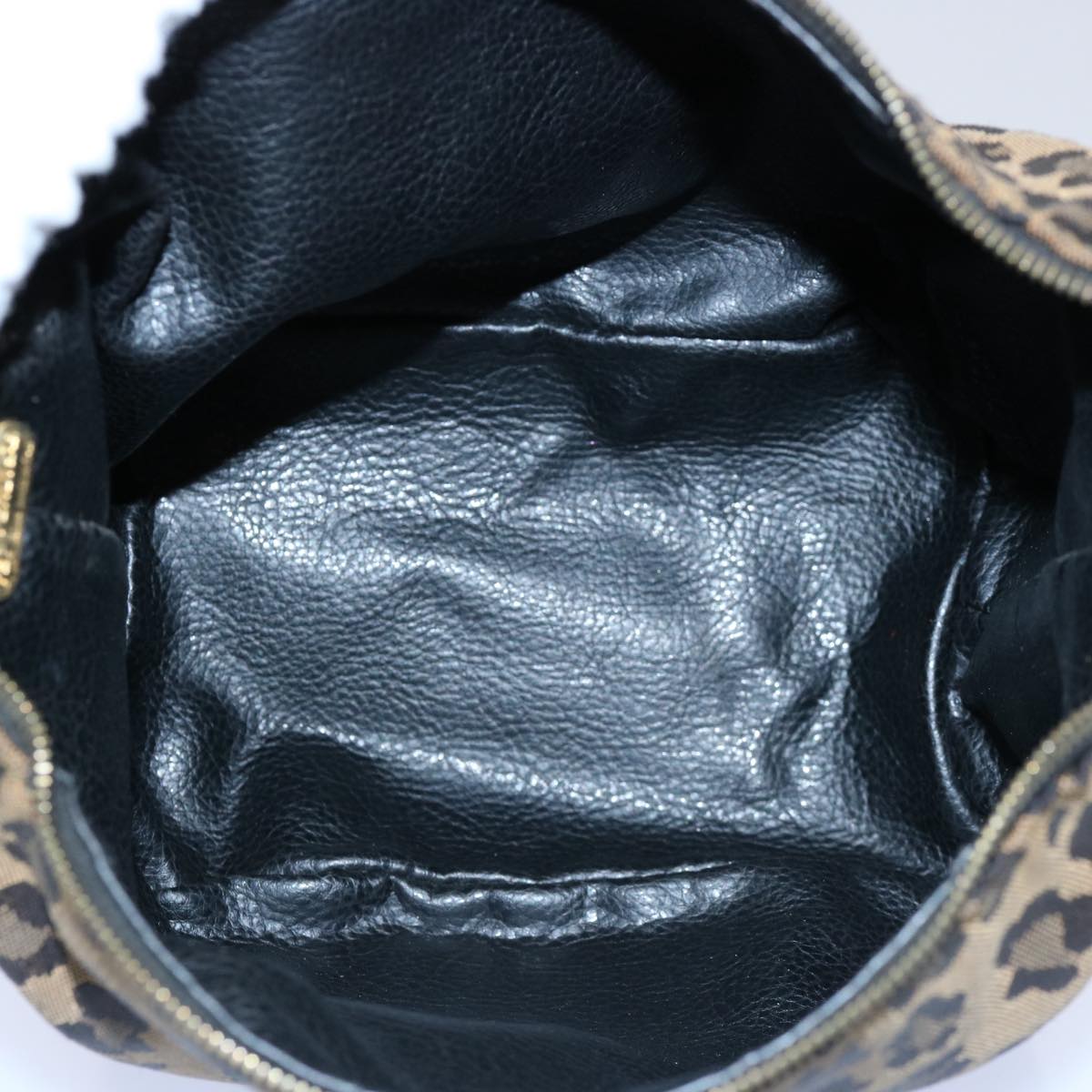 FENDI Hand Pouch Canvas Brown yk9727