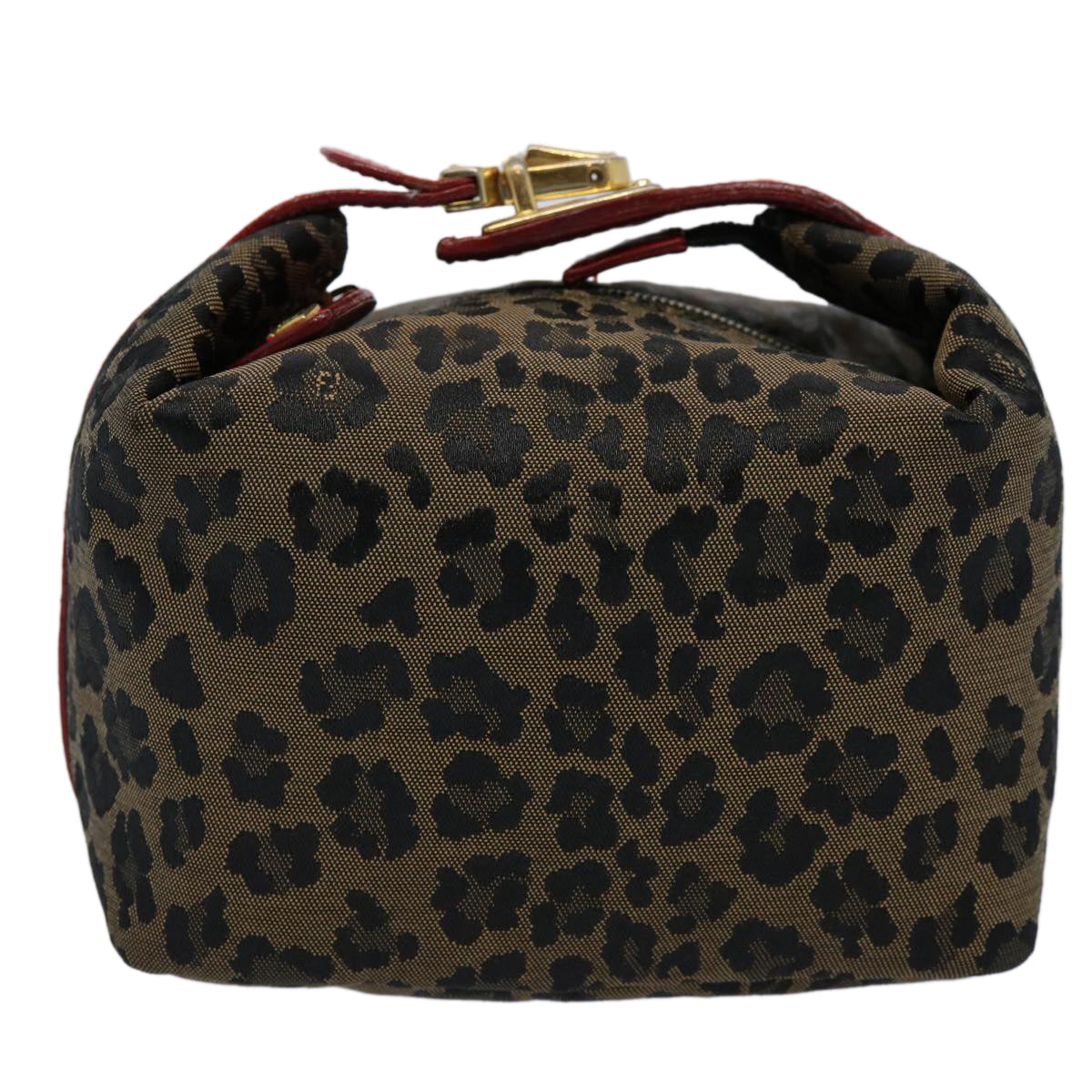 FENDI Hand Pouch Canvas Brown yk9727