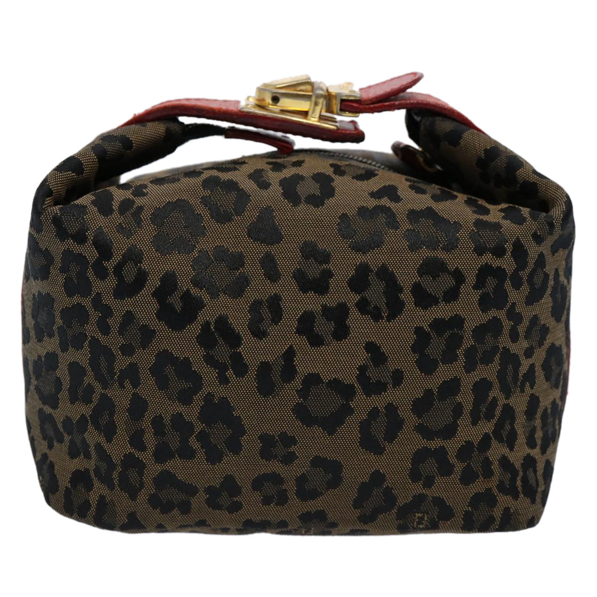FENDI Hand Pouch Canvas Brown yk9727