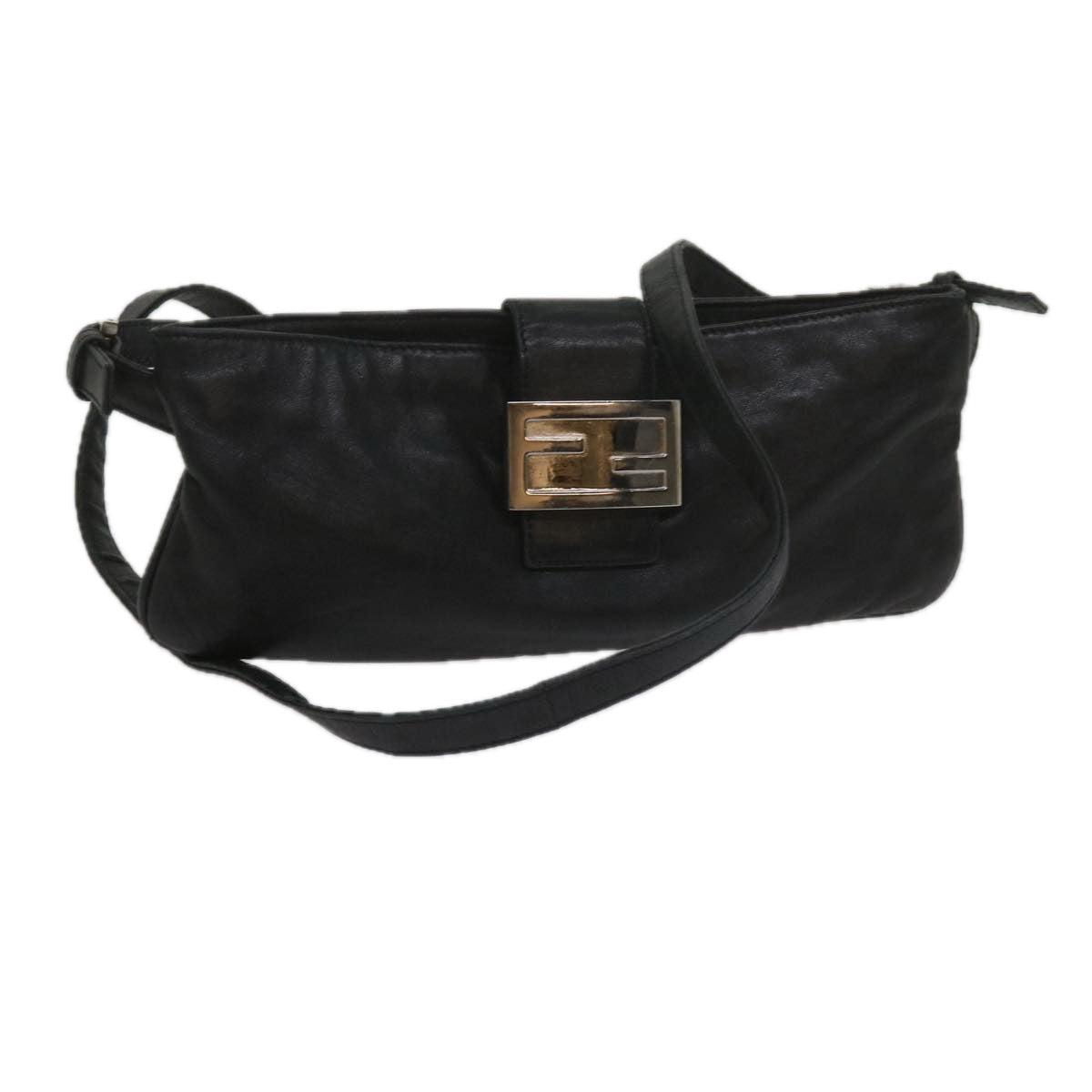 FENDI Shoulder Bag Leather Black 2354 26685 008 yk9728