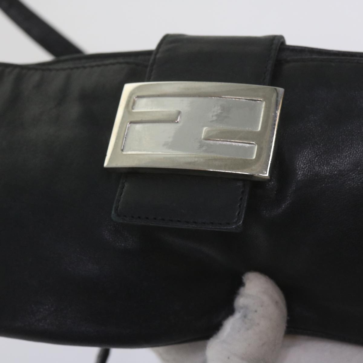 FENDI Shoulder Bag Leather Black 2354 26685 008 yk9728