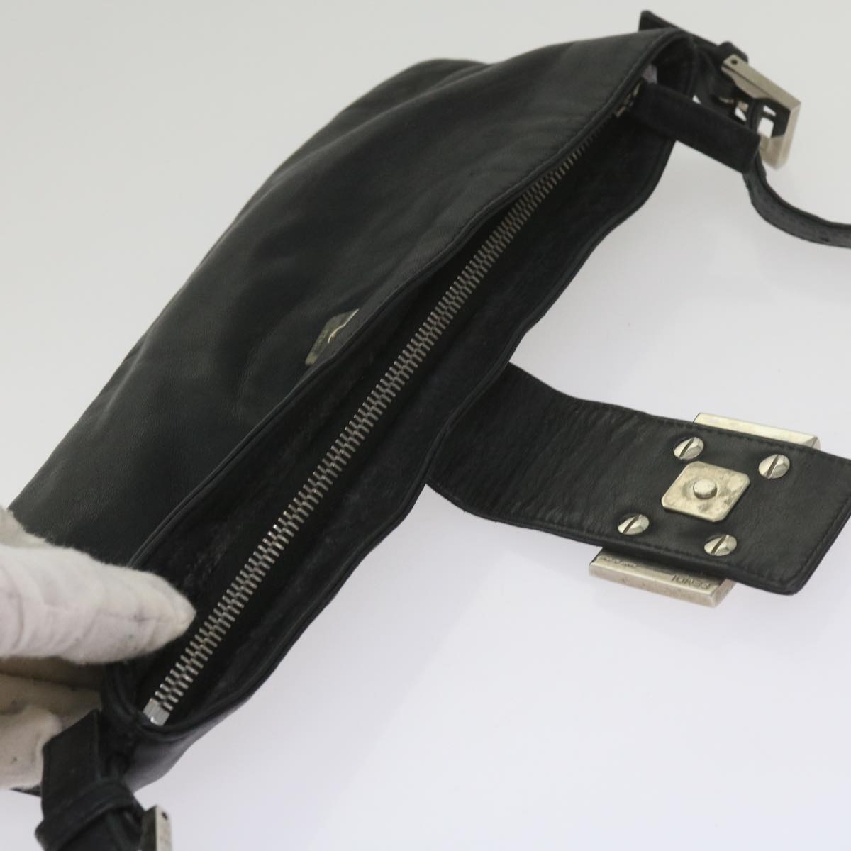 FENDI Shoulder Bag Leather Black 2354 26685 008 yk9728