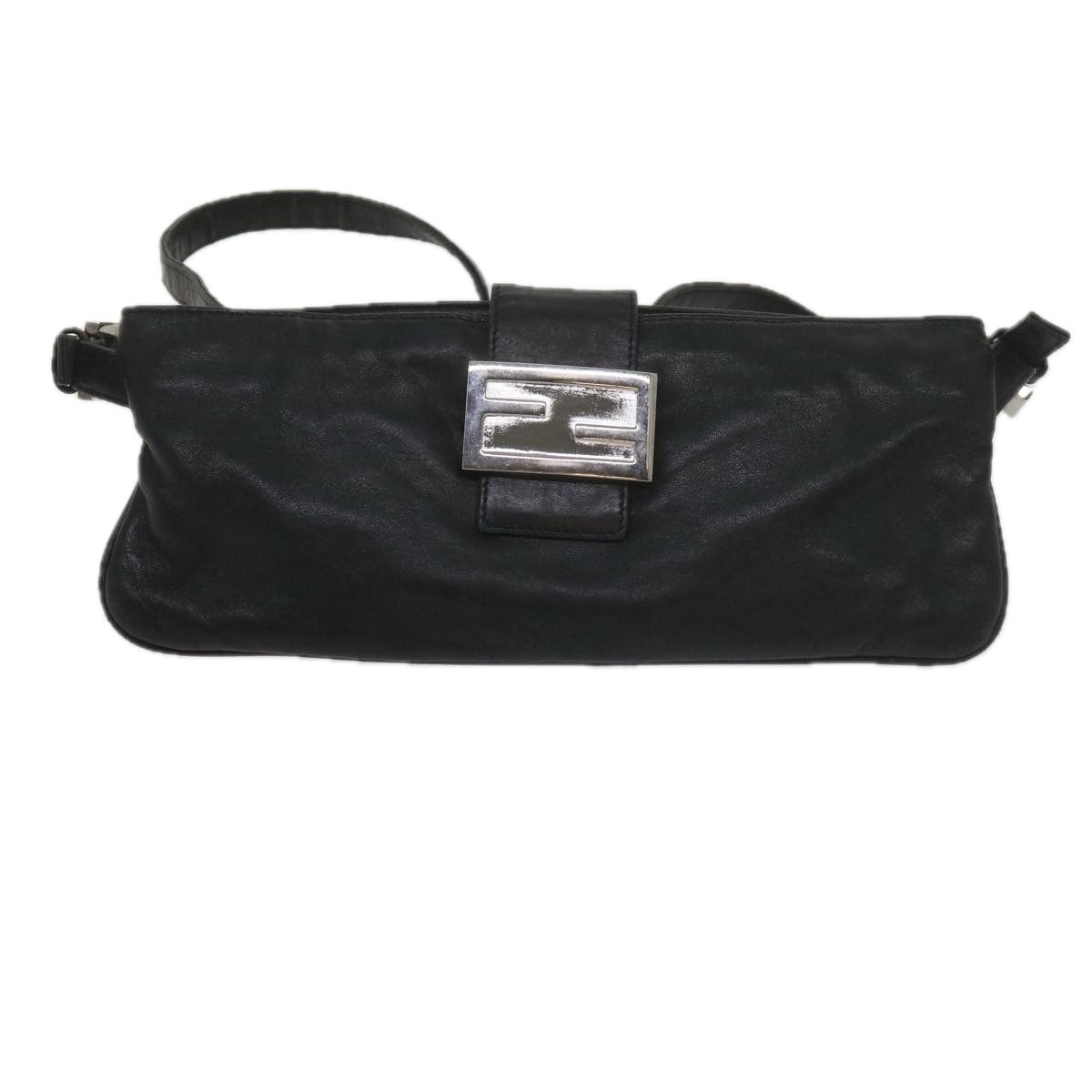 FENDI Shoulder Bag Leather Black 2354 26685 008 yk9728