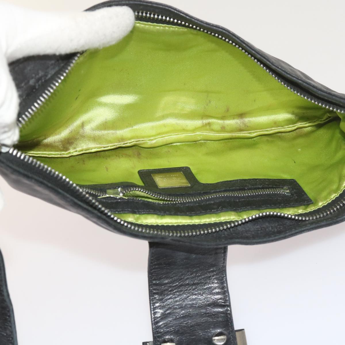 FENDI Shoulder Bag Leather Black 2354 26685 008 yk9728
