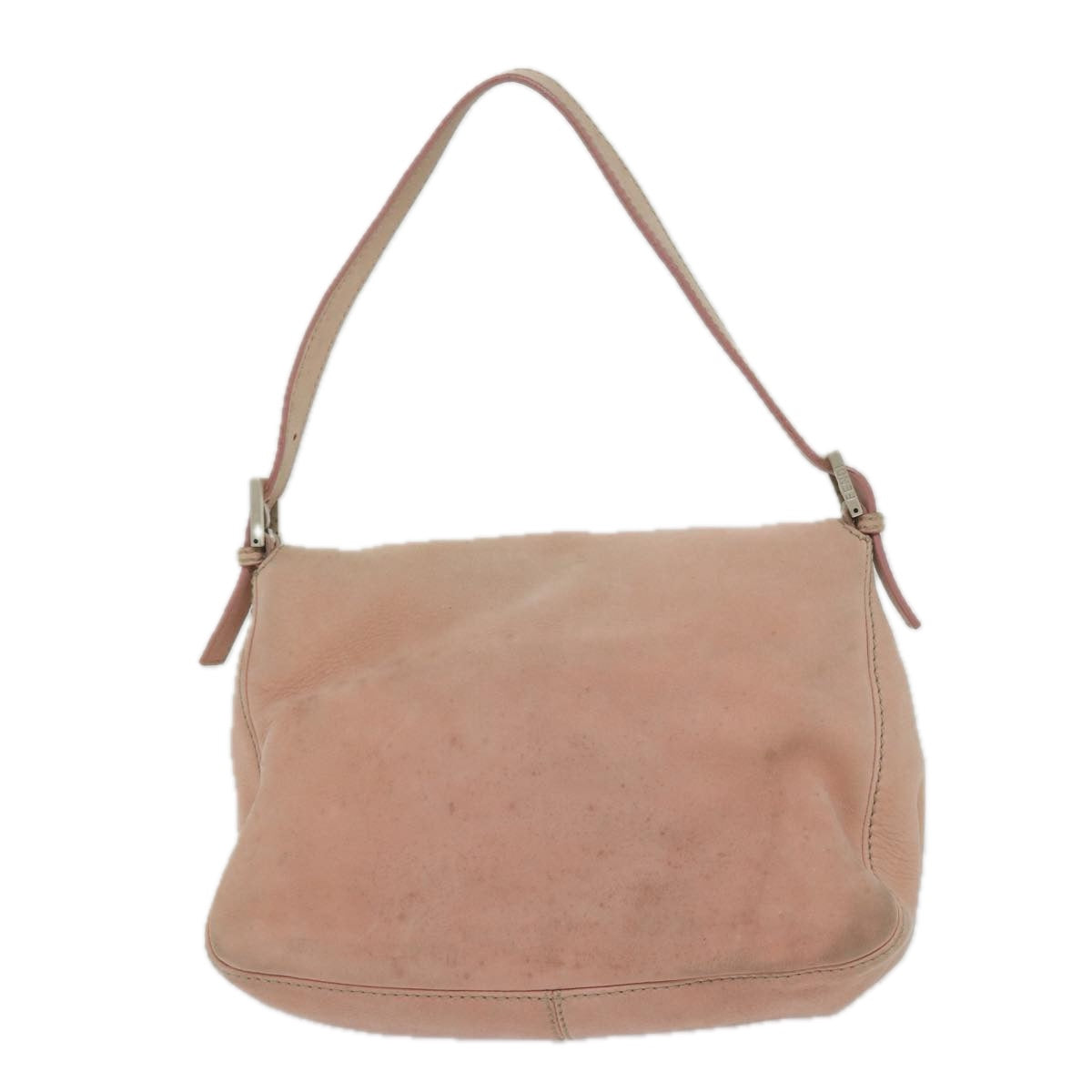 FENDI Mamma Baguette Shoulder Bag Leather Pink yk9735