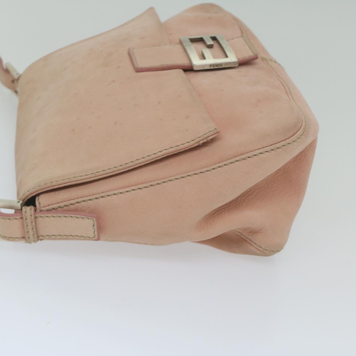 FENDI Mamma Baguette Shoulder Bag Leather Pink yk9735