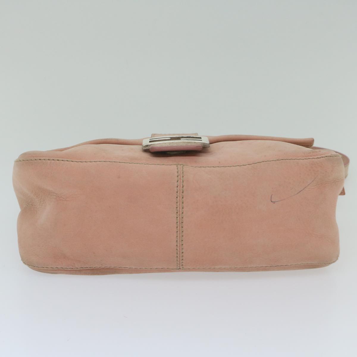 FENDI Mamma Baguette Shoulder Bag Leather Pink yk9735