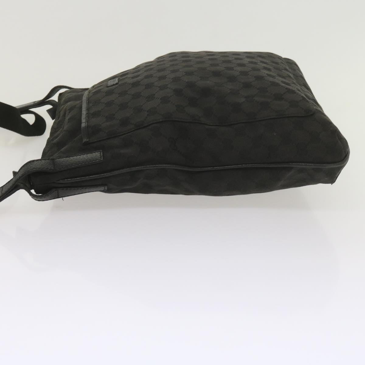 GUCCI GG Canvas Shoulder Bag Canvas patent 4Set Black Beige yk9745