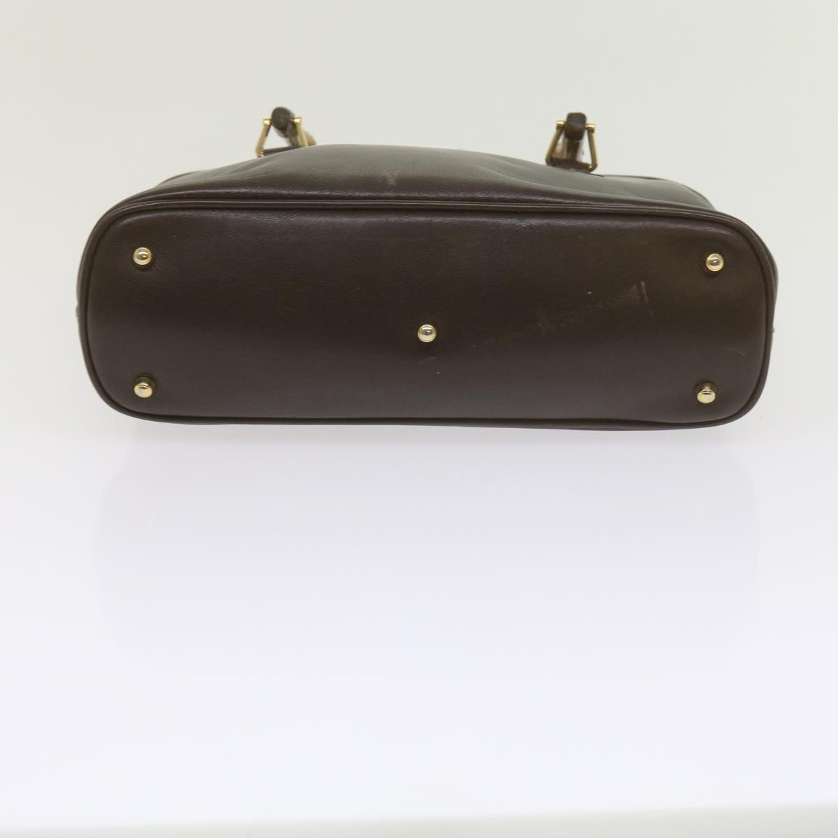 GUCCI Bamboo Shoulder Bag Leather Suede 2Set Black Brown yk9747