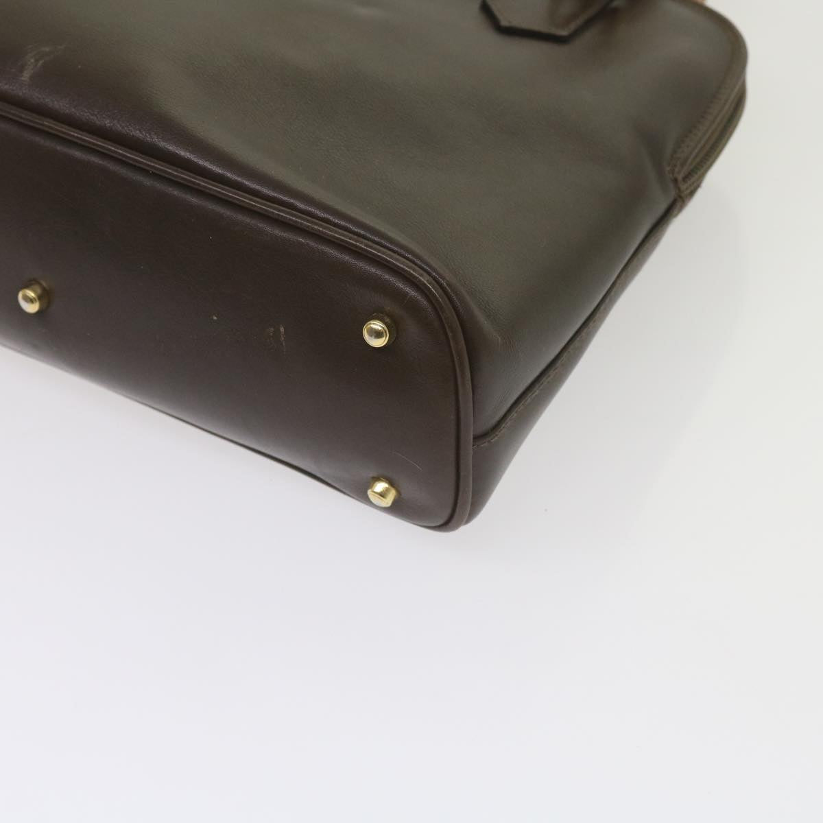 GUCCI Bamboo Shoulder Bag Leather Suede 2Set Black Brown yk9747