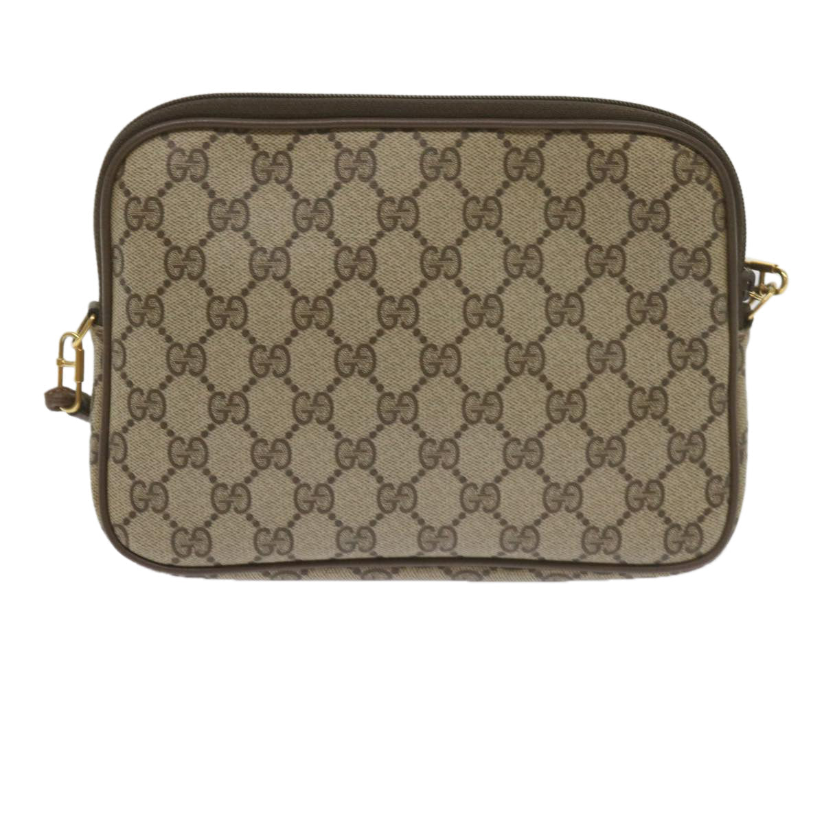 GUCCI GG Canvas Shoulder Bag PVC Beige yk9820