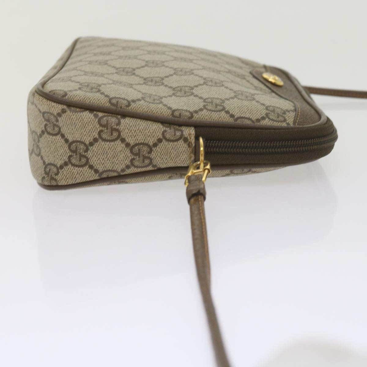 GUCCI GG Canvas Shoulder Bag PVC Beige yk9820