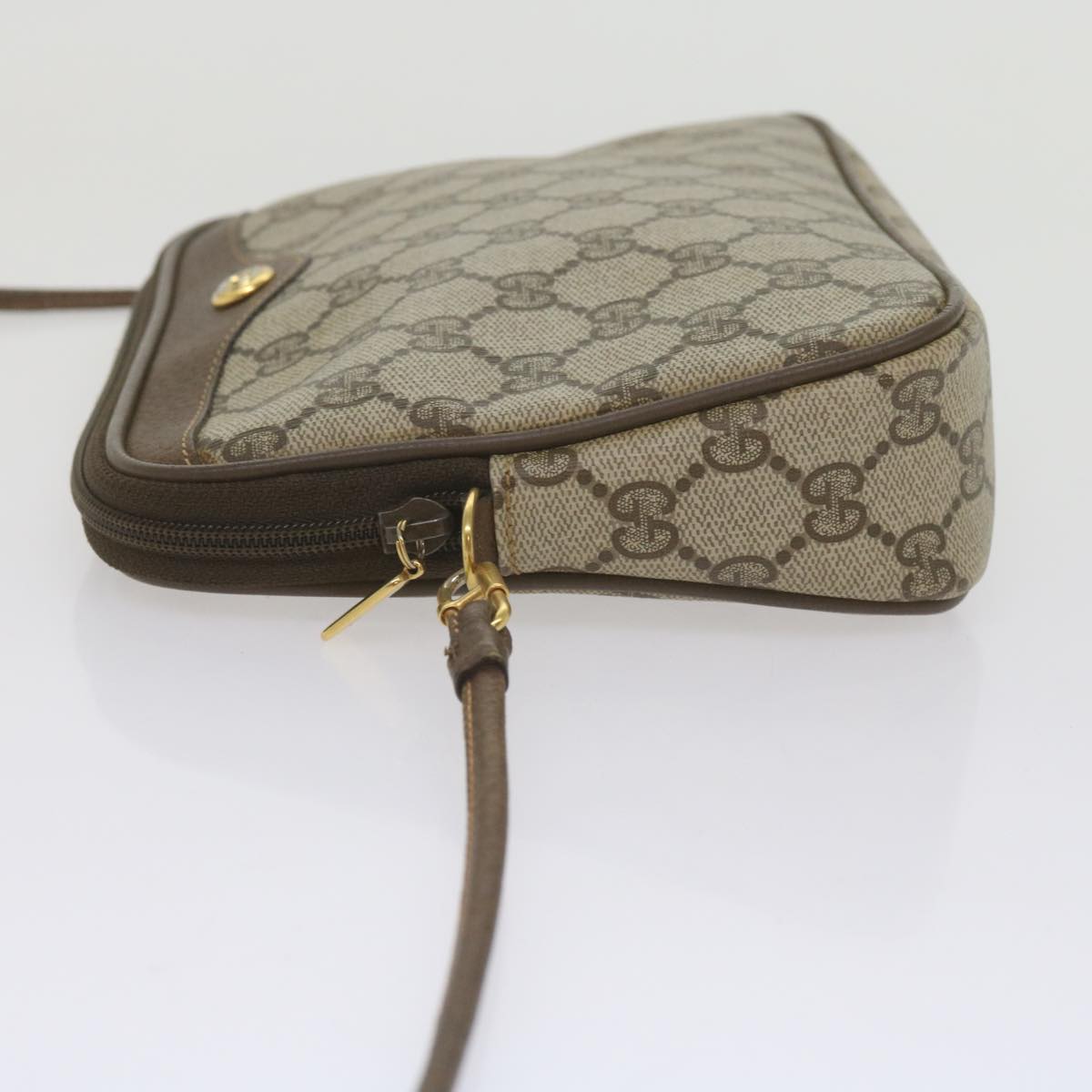 GUCCI GG Canvas Shoulder Bag PVC Beige yk9820