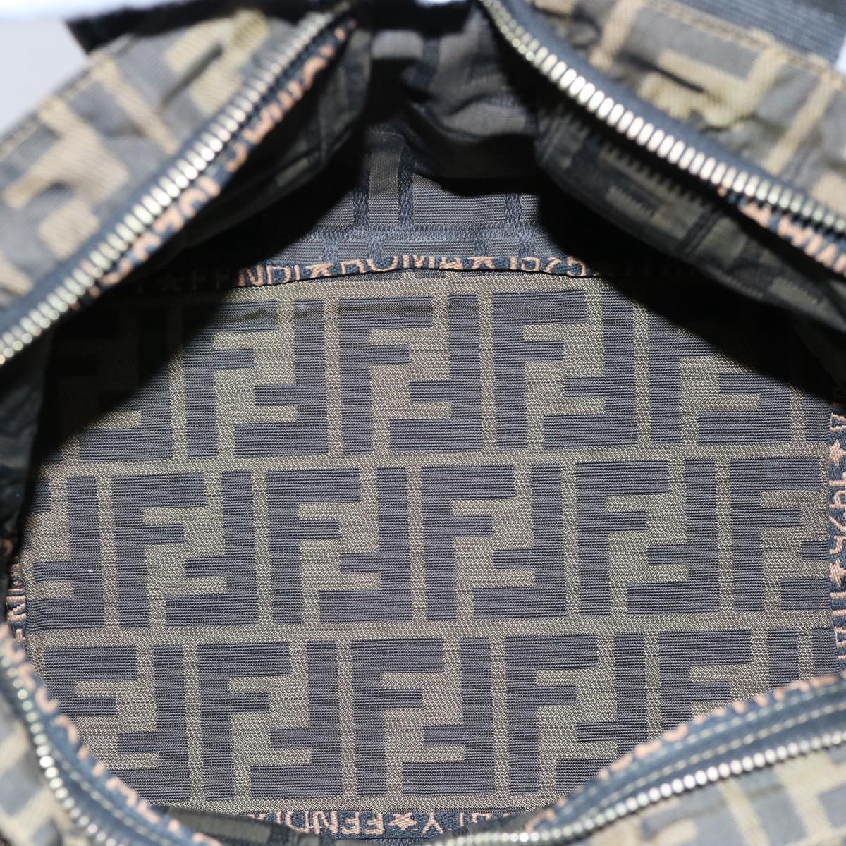 FENDI Zucca Canvas Hand Bag Brown yk9822