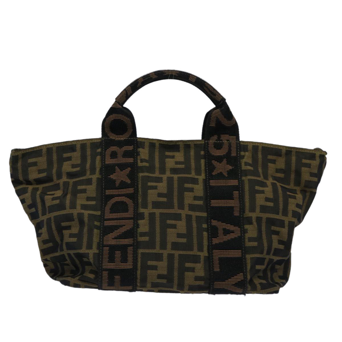 FENDI Zucca Canvas Hand Bag Brown yk9822