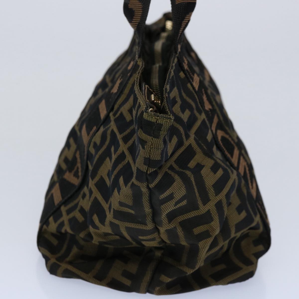 FENDI Zucca Canvas Hand Bag Brown yk9822
