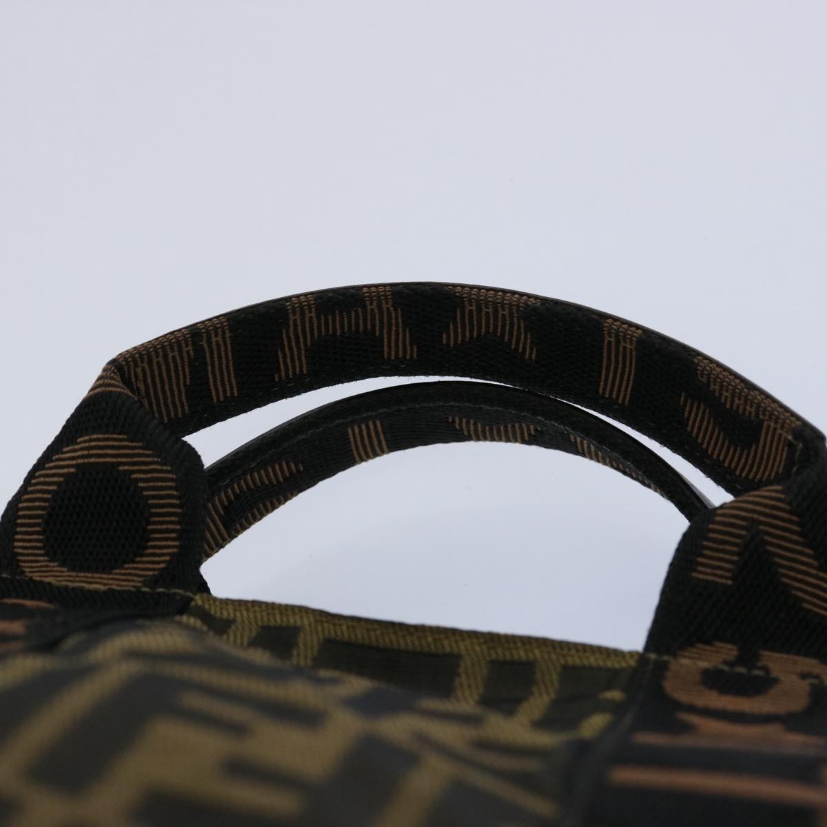 FENDI Zucca Canvas Hand Bag Brown yk9822