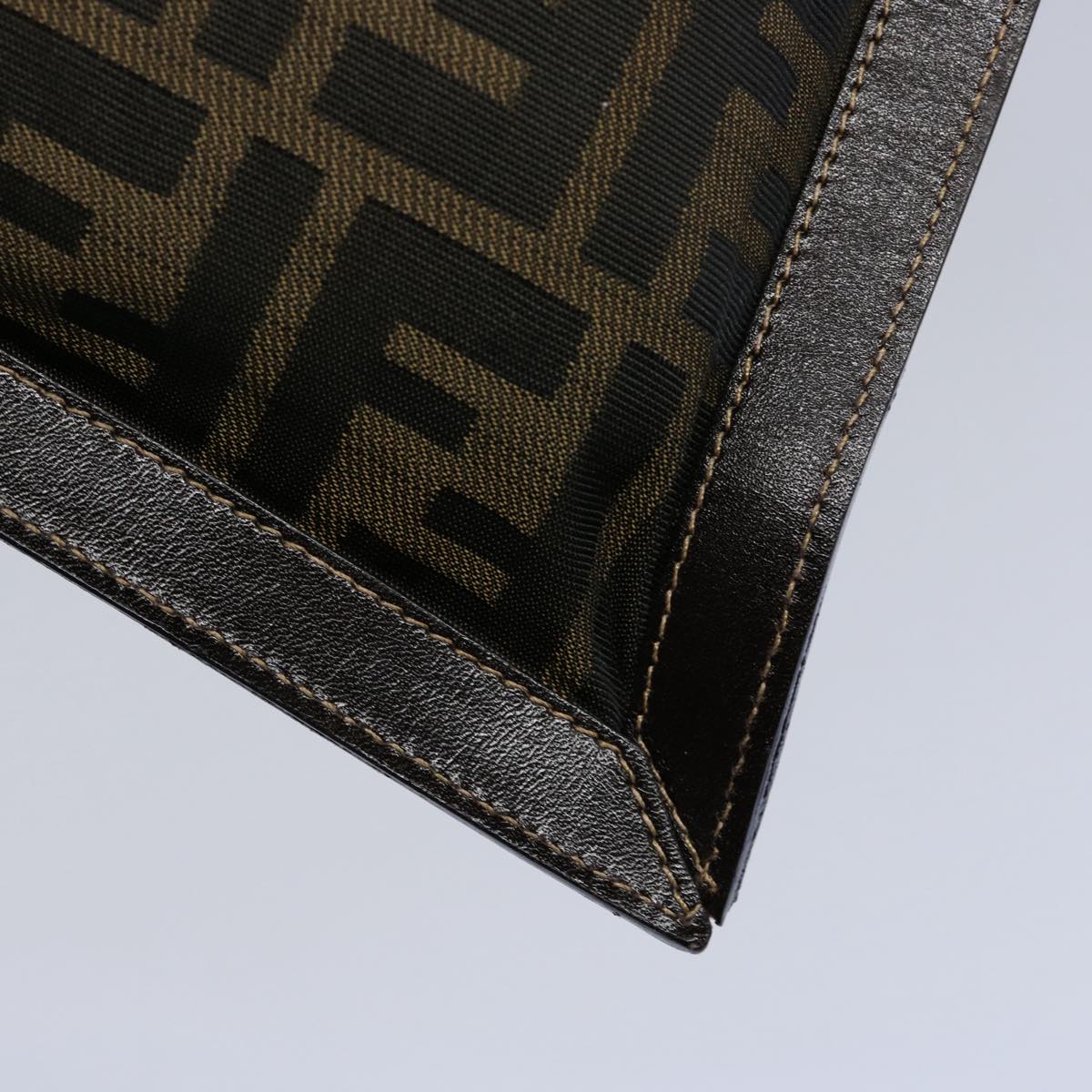 FENDI Zucca Canvas Clutch Bag Brown yk9827